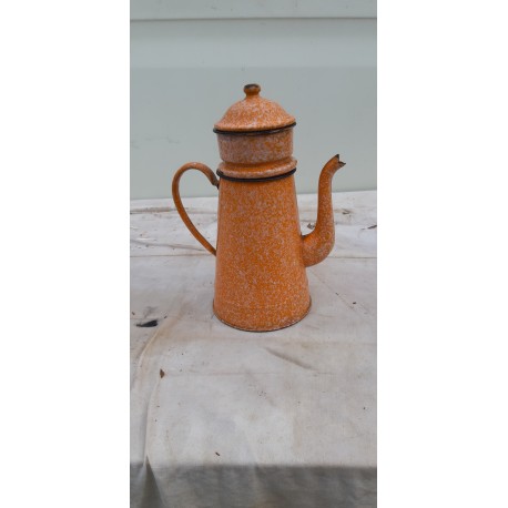 Cafetière émaillée Orange