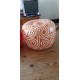 2 Poufs Vintage Gonflables en Plastic Orange