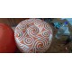 2 Poufs Vintage Gonflables en Plastic Orange