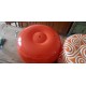 2 Poufs Vintage Gonflables en Plastic Orange