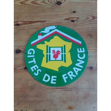 Plaque émaillée des Années 70 " Gites de France "