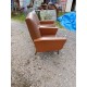 Paire de Fauteuils Vintage Skai Marron