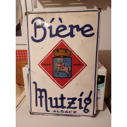 Plaque émaillée Biére MUTZIG