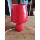 Paire de Lampes Vintage en Opaline Rouge