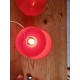 Paire de Lampes Vintage en Opaline Rouge