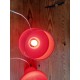 Paire de Lampes Vintage en Opaline Rouge