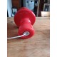 Paire de Lampes Vintage en Opaline Rouge