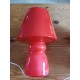 Paire de Lampes Vintage en Opaline Rouge