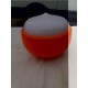 Suspension Vintage Opaline Orange et Blanche