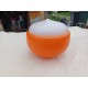 Suspension Vintage Opaline Orange et Blanche