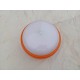 Suspension Vintage Opaline Orange et Blanche