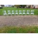 8 Chaises Plastic Transparent Vintage