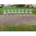 8 Chaises Plastic Transparent Vintage