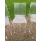 8 Chaises Plastic Transparent Vintage