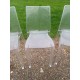 8 Chaises Plastic Transparent Vintage