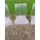 8 Chaises Plastic Transparent Vintage