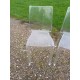 8 Chaises Plastic Transparent Vintage