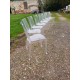 8 Chaises Plastic Transparent Vintage