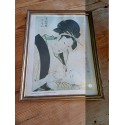 Lithographie Japonaise de Kitagawa Utamaro 1753-1806