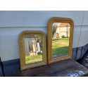 2 Miroirs Bois et Stuk Doré