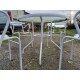 Salon de Jardin Table Fer et Verre et 4 Fauteuils Tolix T2 Xavier Pauchard