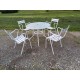 Salon de Jardin Table Fer et Verre et 4 Fauteuils Tolix T2 Xavier Pauchard