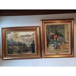 2 Tableaux Huile sur Toile Reproduction Cézanne et Renoir