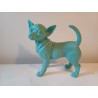 Chien Bleu Vintage en Platre