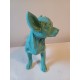 Chien Bleu Vintage en Platre