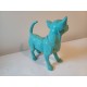 Chien Bleu Vintage en Platre