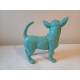 Chien Bleu Vintage en Platre