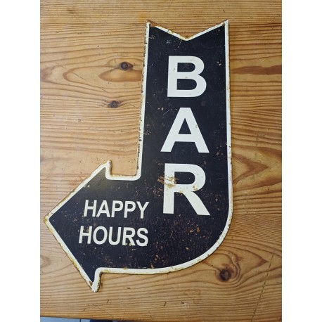 Plaque Tole Pub Bar Happy Hours