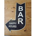 Plaque Tole Pub Bar Happy Hours