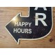 Plaque Tole Pub Bar Happy Hours