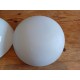 2 Globes Plafonnier Opaline Blanche