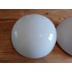 2 Globes Plafonnier Opaline Blanche