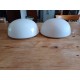 2 Globes Plafonnier Opaline Blanche