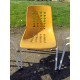 6 Chaises de Jardin Vintage Fer et Plastic Orange