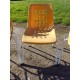 6 Chaises de Jardin Vintage Fer et Plastic Orange