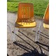 6 Chaises de Jardin Vintage Fer et Plastic Orange