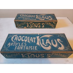 Paire de Boites Publicitaire de Chocolat Klaus