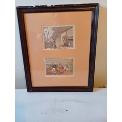 2 Dessins Lithographiés Humoristiques